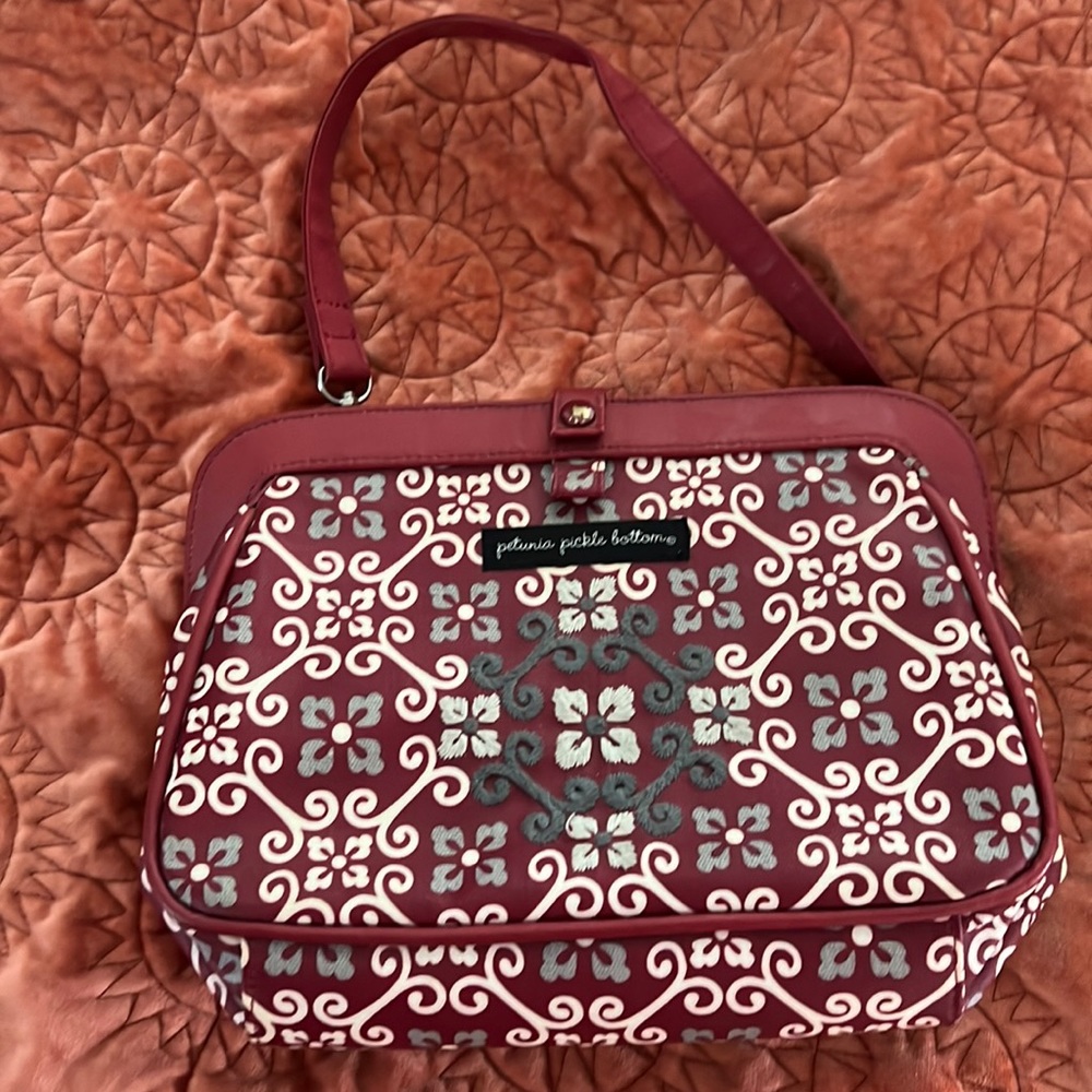 Petunia pickle bottom clutch red and grey